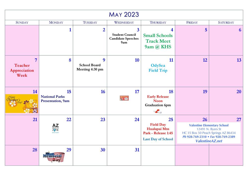 May 2023 School Calendar Valentine Elementary School may-2023-school-calendar-valentine-elementary-school